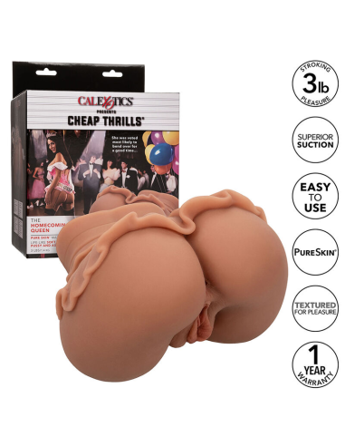 CALEXOTICS - THE HOMECOMING QUEEN DOBLE MASTURBADOR REALÍSTICO CARAMELO