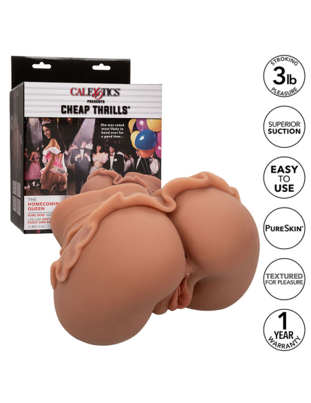 CALEXOTICS - THE HOMECOMING QUEEN DOBLE MASTURBADOR REALÍSTICO CARAMELO