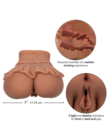 CALEXOTICS - THE HOMECOMING QUEEN DOBLE MASTURBADOR REALÍSTICO CARAMELO