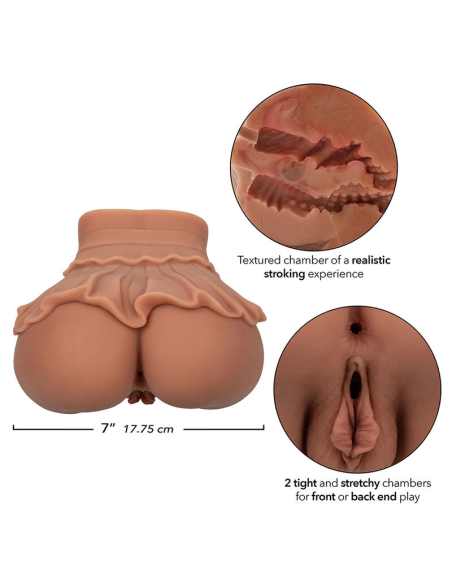 CALEXOTICS - THE HOMECOMING QUEEN DOBLE MASTURBADOR REALÍSTICO CARAMELO