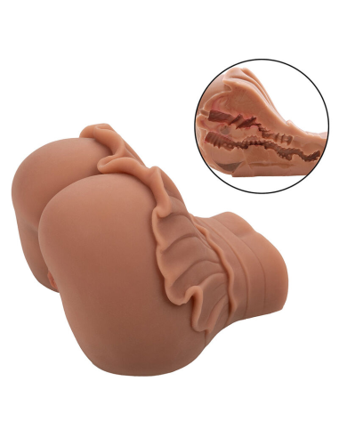 CALEXOTICS - THE HOMECOMING QUEEN DOBLE MASTURBADOR REALÍSTICO CARAMELO