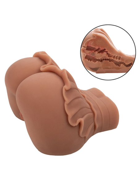 CALEXOTICS - THE HOMECOMING QUEEN DOBLE MASTURBADOR REALÍSTICO CARAMELO