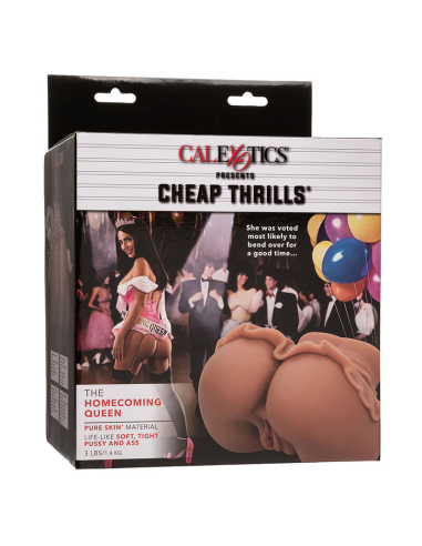 CALEXOTICS - THE HOMECOMING QUEEN DOBLE MASTURBADOR REALÍSTICO CARAMELO