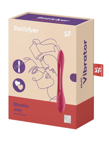 SATISFYER ELASTIC JOY - Vibrador Doble Flexible Ideal para Parejas