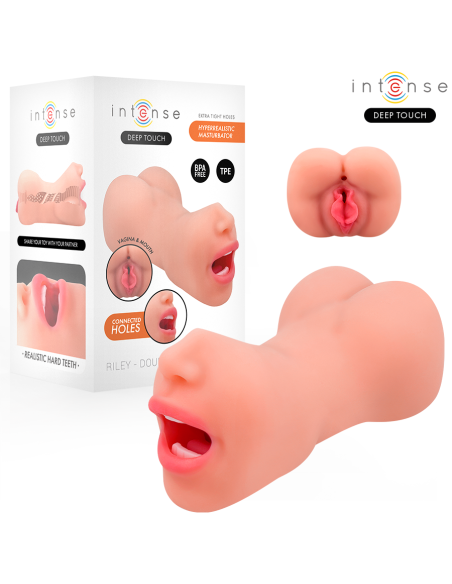 INTENSE DEEP TOUCH - RILEY MASTURBADOR DOBLE BOCA and VAGINA