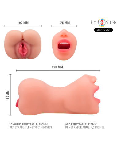 INTENSE DEEP TOUCH - RILEY MASTURBADOR DOBLE BOCA and VAGINA
