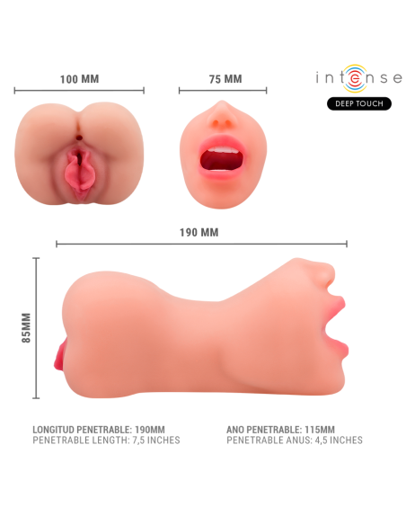 INTENSE DEEP TOUCH - RILEY MASTURBADOR DOBLE BOCA and VAGINA