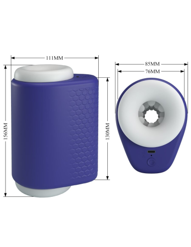 PRETTY LOVE - DJ LADY MASTURBADOR MASCULINO CON VIBRACIÓN 5 CONFIGURACIONES MORADO