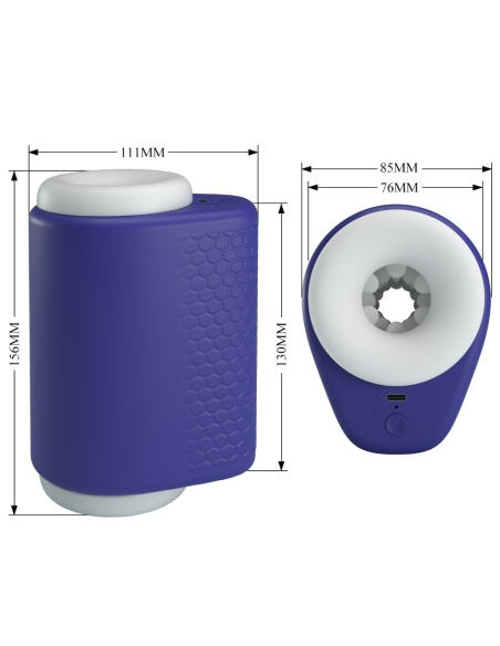 PRETTY LOVE - DJ LADY MASTURBADOR MASCULINO CON VIBRACIÓN 5 CONFIGURACIONES MORADO