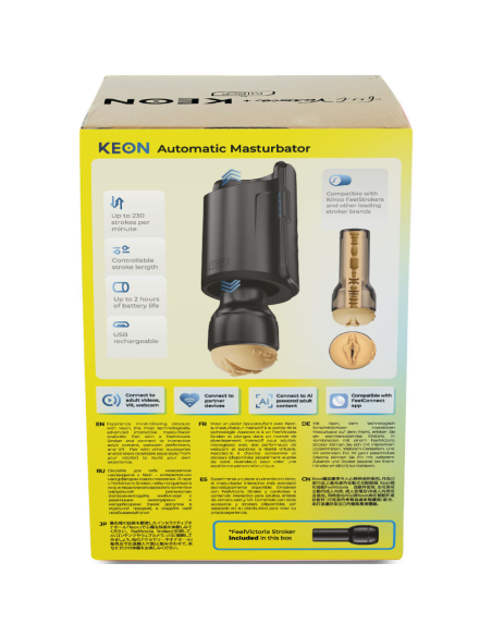 KIIROO - KEON WIFI COMBO VICTORIA JUNE MASTURBADOR AUTOMÁTICO FEEL STROKER