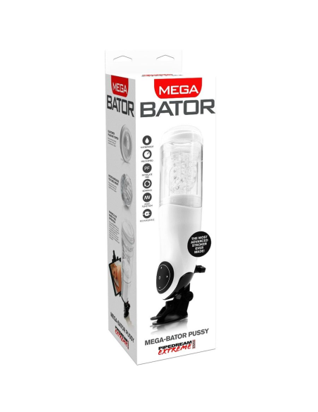 EXTREME TOYZ - PDX MEGA BATOR USB MASTURBADOR MASCULINO VAGINA BLANCO