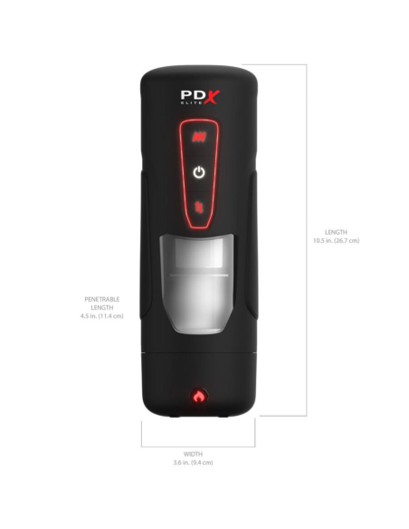 PDX ELITE - MILK ME HOTTER MASTURBADOR AUTOMÁTICO CON THRUSTING Y VIBRACIÓN EFECTO CALOR