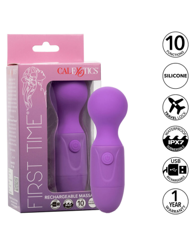 CALEXOTICS - FIRST TIME MASAJEADOR RECARGABLE 10 VIBRACIONES VIOLETA