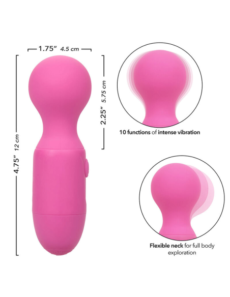 CALEXOTICS - FIRST TIME MASAJEADOR RECARGABLE 10 VIBRACIONES ROSA