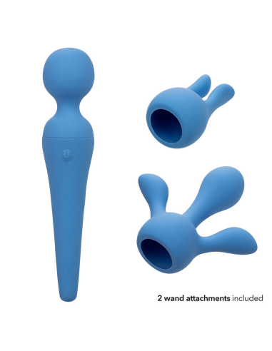 CALEXOTICS - COUTURE KIT VIBRADOR WAND 10 VIBRACIONES AZUL