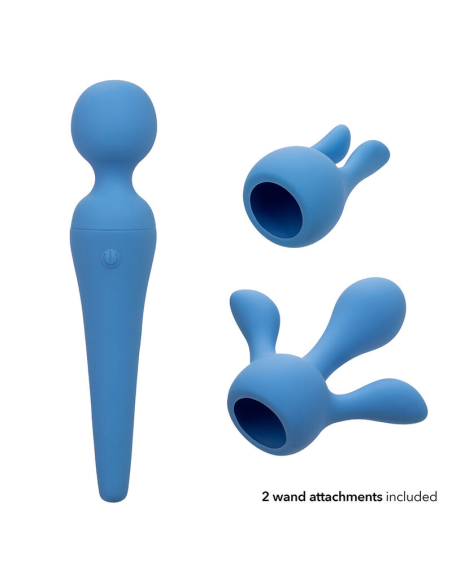 CALEXOTICS - COUTURE KIT VIBRADOR WAND 10 VIBRACIONES AZUL