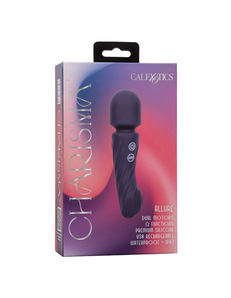 CALEXOTICS - CHARISMA ALLURE MASAJEADOR DOBLE MOTOR 12 FUNCIONES 17,25 CM X 4,5 CM MORADO