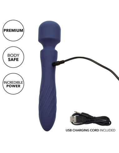 CALEXOTICS - CHARISMA MYSTIQUE MASAJEADOR DOBLE MOTOR 12 FUNCIONES 21,5 CM X 4,5 CM MORADO