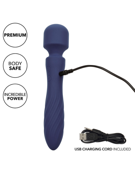 CALEXOTICS - CHARISMA MYSTIQUE MASAJEADOR DOBLE MOTOR 12 FUNCIONES 21,5 CM X 4,5 CM MORADO