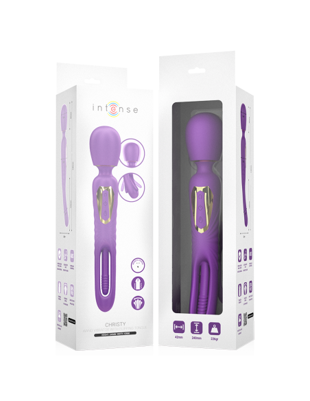 INTENSE - CHRISTY VIBRADOR WAND CON LENGUA GIRATORIA