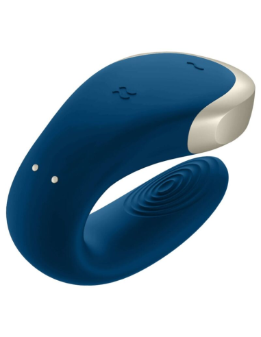 SATISFYER - APP DOUBLE LOVE VIBRADOR PAREJAS LUXURY AZUL
