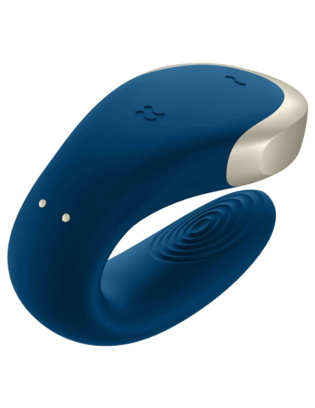 SATISFYER - APP DOUBLE LOVE VIBRADOR PAREJAS LUXURY AZUL