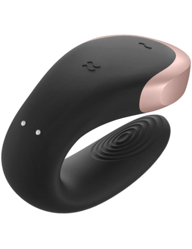 SATISFYER - APP DOUBLE LOVE VIBRADOR PAREJAS LUXURY NEGRO