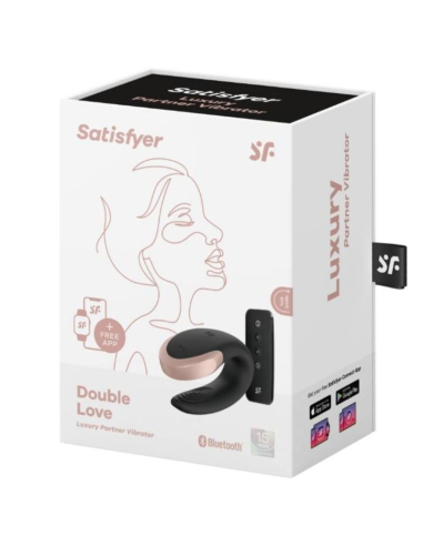 SATISFYER - APP DOUBLE LOVE VIBRADOR PAREJAS LUXURY NEGRO