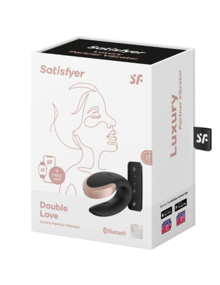 SATISFYER - APP DOUBLE LOVE VIBRADOR PAREJAS LUXURY NEGRO