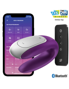 SATISFYER - DOUBLE FUN PARTNER VIBRADOR LILA