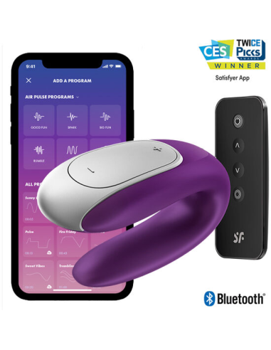 SATISFYER - DOUBLE FUN PARTNER VIBRADOR LILA