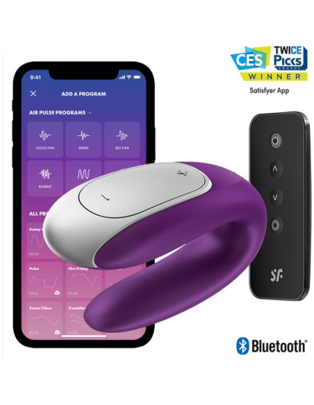 SATISFYER - DOUBLE FUN PARTNER VIBRADOR LILA