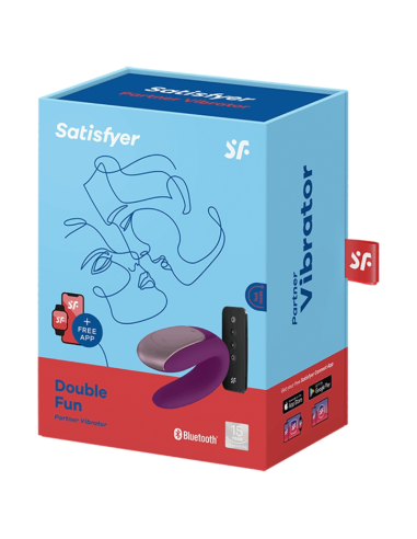 SATISFYER - DOUBLE FUN PARTNER VIBRADOR LILA