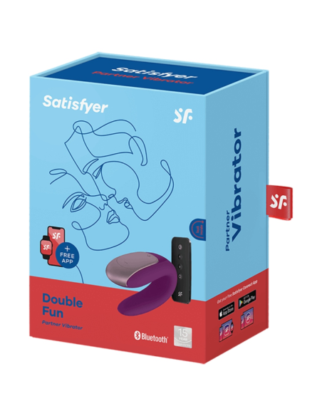 SATISFYER - DOUBLE FUN PARTNER VIBRADOR LILA
