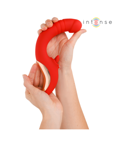 INTENSE - PAULINA VIBRADOR and ESTIMULADOR EN FORMA DE U ROJO