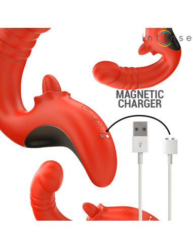 INTENSE - PAULINA VIBRADOR and ESTIMULADOR EN FORMA DE U ROJO