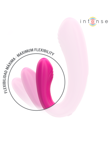 INTENSE - JANET ESTIMULADOR Y VIBRADOR DUAL EN FORMA DE U CON CONTROL REMOTO ROSA