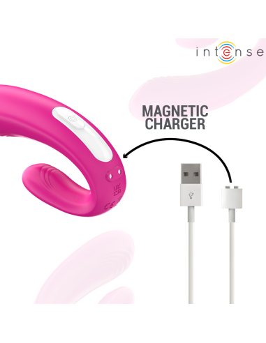 INTENSE - JANET ESTIMULADOR Y VIBRADOR DUAL EN FORMA DE U CON CONTROL REMOTO ROSA