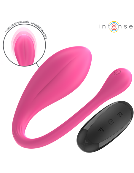INTENSE - JANICE HUEVO VIBRADOR U DOBLE ESTIMULACIÓN 10 VIBRACIONES ROSA CONTROL REMOTO