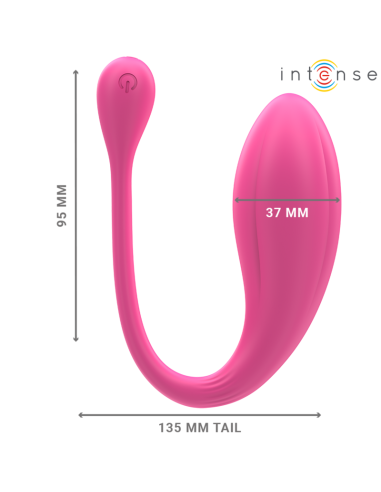 INTENSE - JANICE HUEVO VIBRADOR U DOBLE ESTIMULACIÓN 10 VIBRACIONES ROSA CONTROL REMOTO