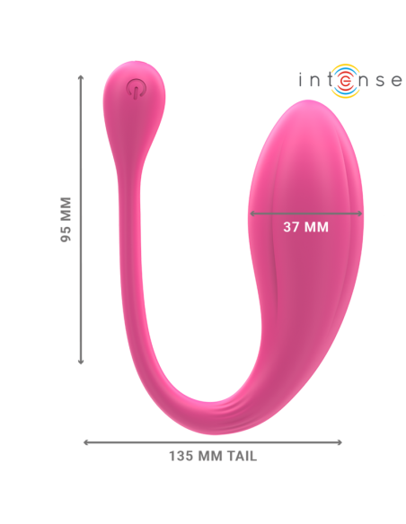 INTENSE - JANICE HUEVO VIBRADOR U DOBLE ESTIMULACIÓN 10 VIBRACIONES ROSA CONTROL REMOTO