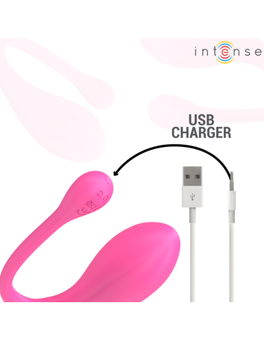 INTENSE - JANICE HUEVO VIBRADOR U DOBLE ESTIMULACIÓN 10 VIBRACIONES ROSA CONTROL REMOTO