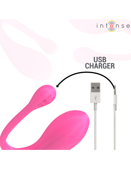 INTENSE - JANICE HUEVO VIBRADOR U DOBLE ESTIMULACIÓN 10 VIBRACIONES ROSA CONTROL REMOTO