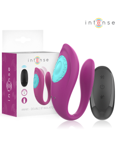 INTENSE - ANNIE ESTIMULADOR and VIBRADOR FORMA DE U MORADO CONTROL REMOTO