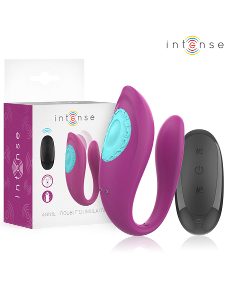 INTENSE - ANNIE ESTIMULADOR and VIBRADOR FORMA DE U MORADO CONTROL REMOTO
