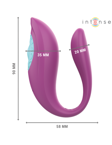 INTENSE - ANNIE ESTIMULADOR and VIBRADOR FORMA DE U MORADO CONTROL REMOTO