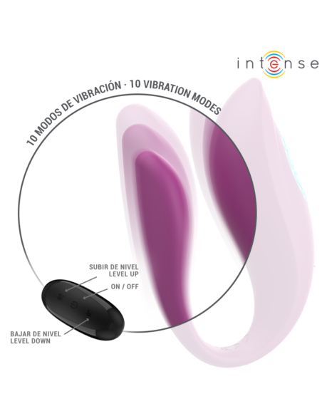 INTENSE - ANNIE ESTIMULADOR and VIBRADOR FORMA DE U MORADO CONTROL REMOTO