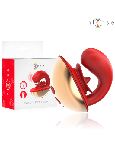 INTENSE - MARIAH VIBRADOR and ESTIMULADOR EN FORMA DE U 10 VIBRACIONES ROJO