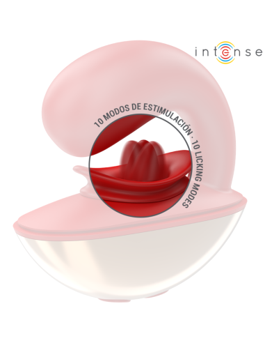 INTENSE - MARIAH VIBRADOR and ESTIMULADOR EN FORMA DE U 10 VIBRACIONES ROJO