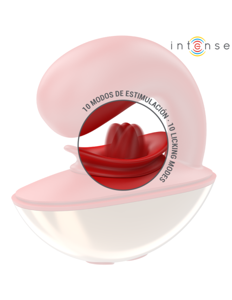 INTENSE - MARIAH VIBRADOR and ESTIMULADOR EN FORMA DE U 10 VIBRACIONES ROJO